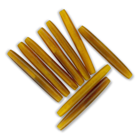 Ultra Thin Amber Sheep Horn Hair Pipe 1 1/2” per (25)