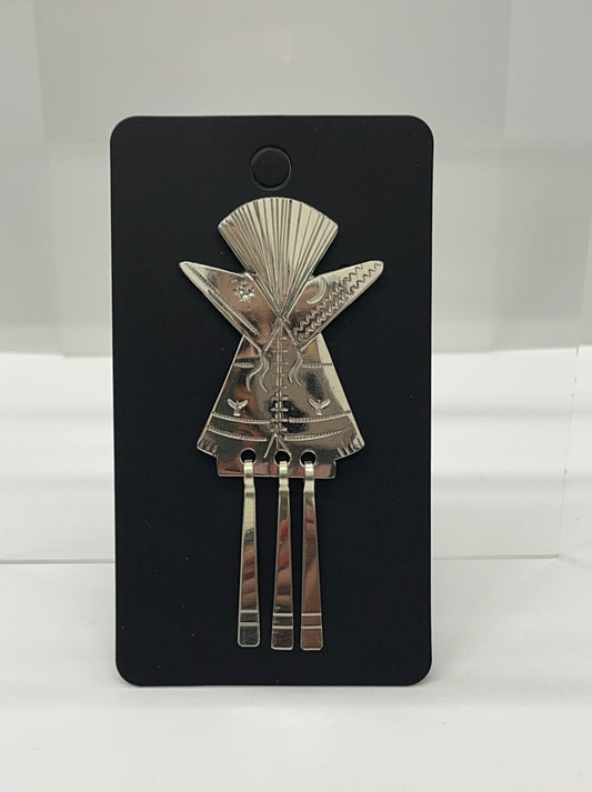 German Silver Tipi Hat Pin