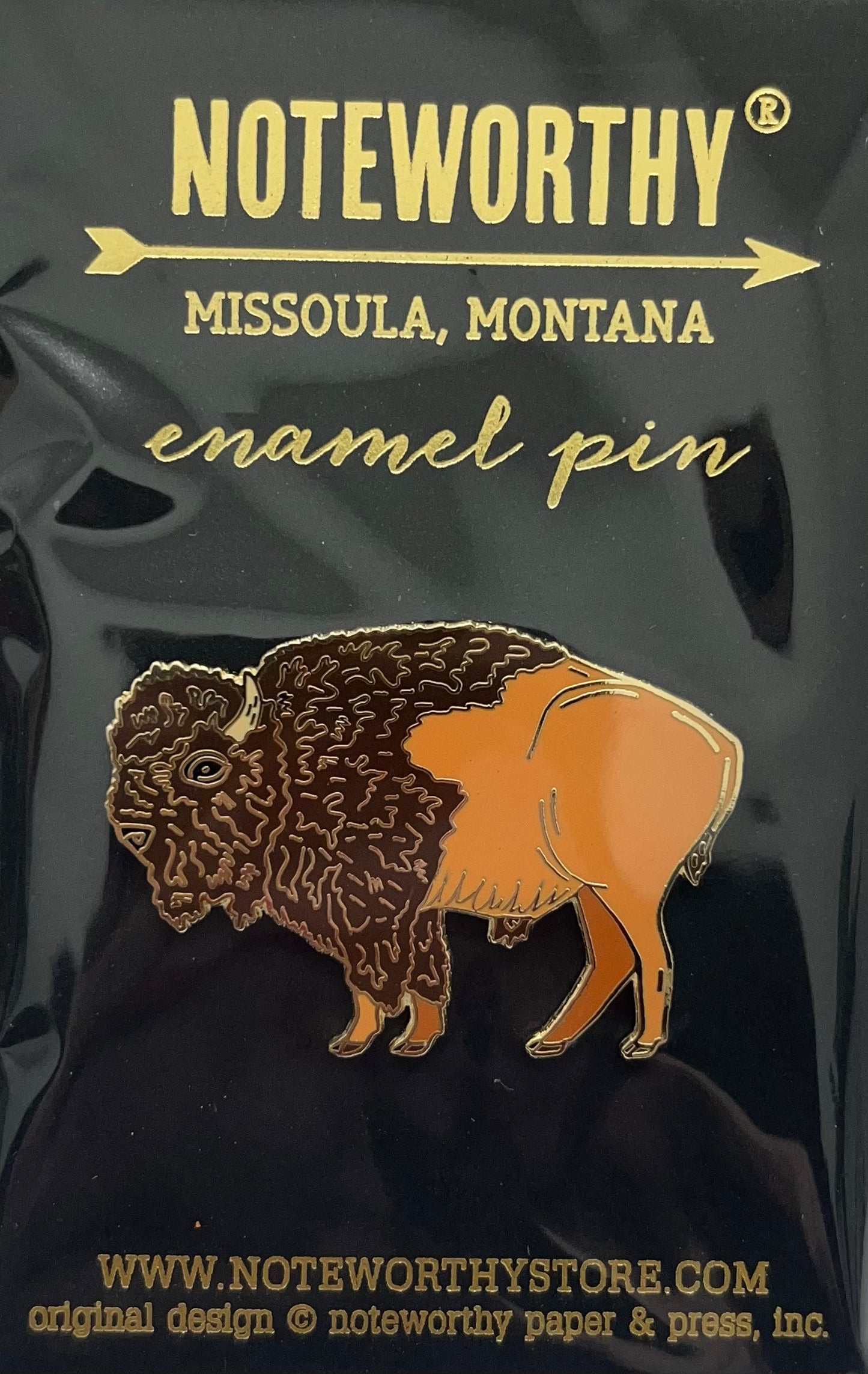 Bison Enamel Pin