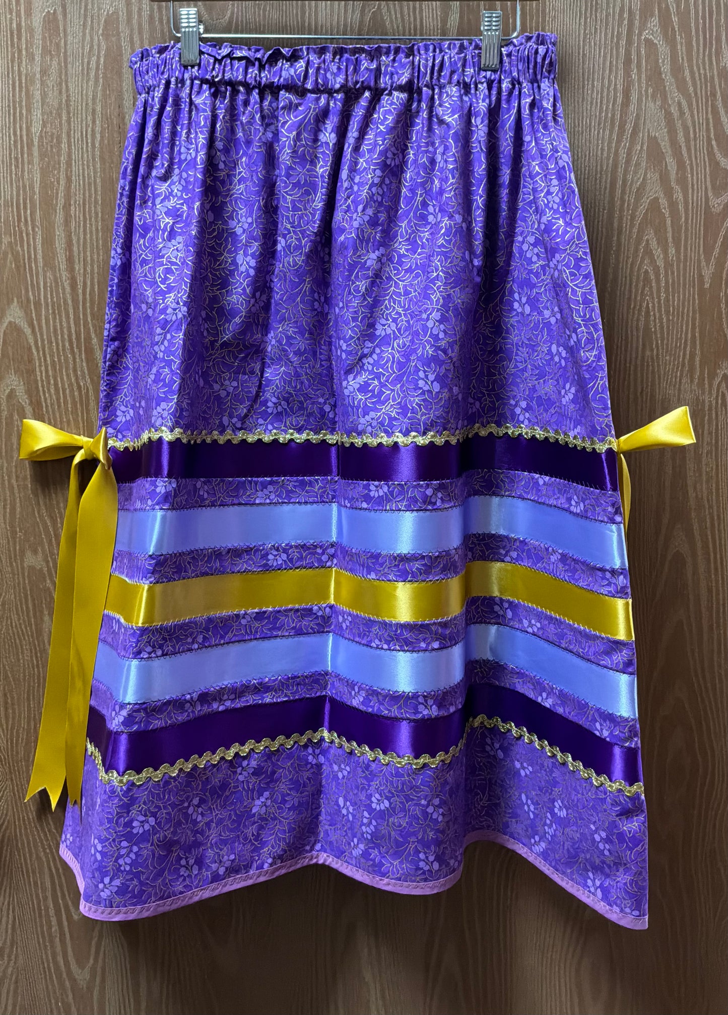 Purple and Gold Ribbon Skirt Size XL-2X