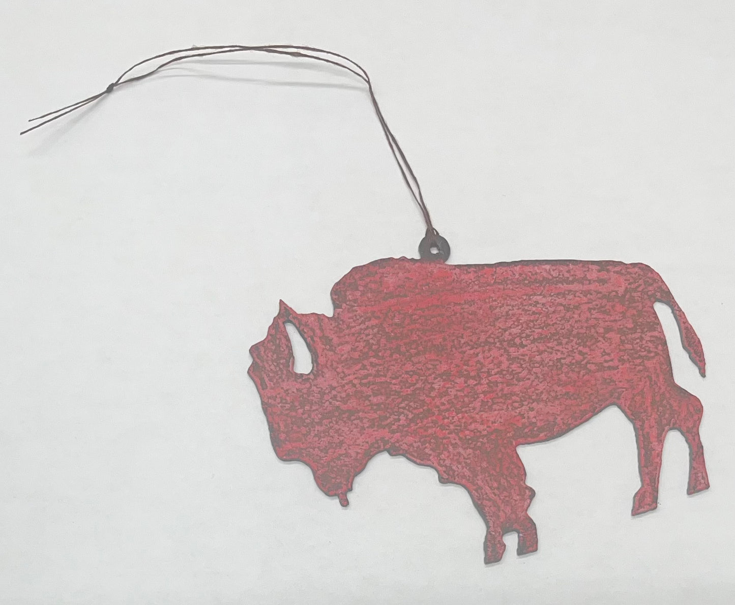 Metal Buffalo Ornament (Various Colors)