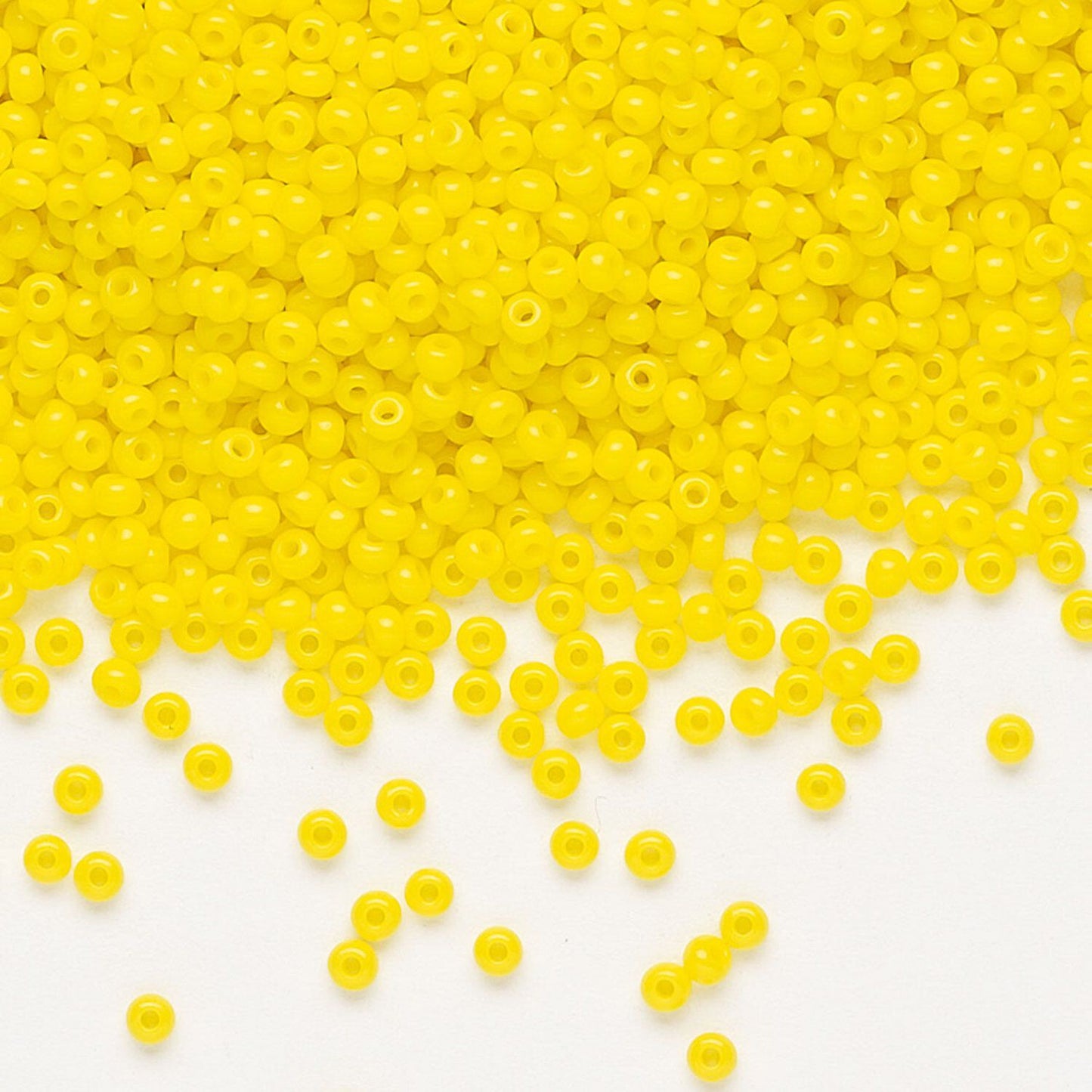 11 Seed Bead Opaque Lemon Yellow