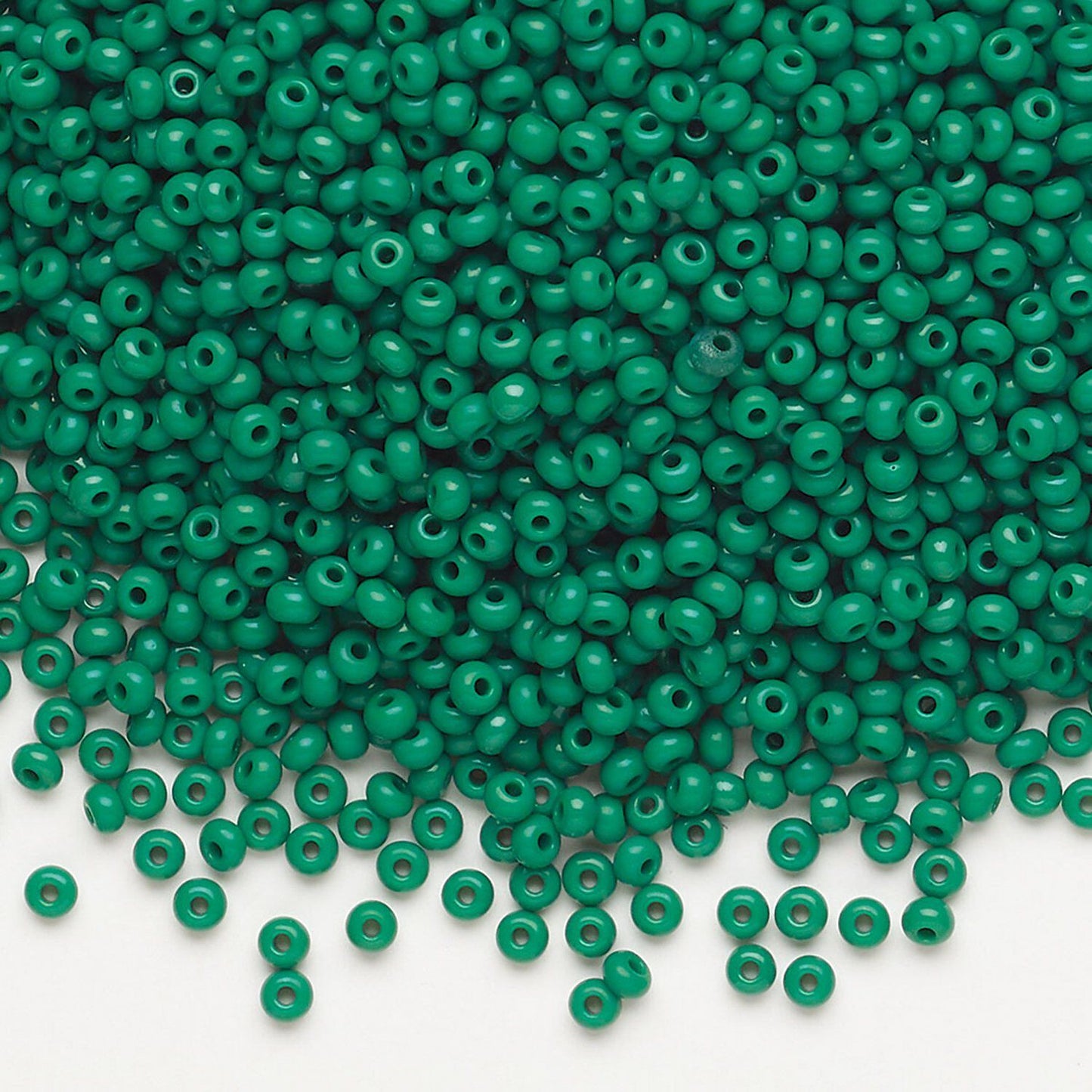 11 Seed Bead Opaque Dark Green