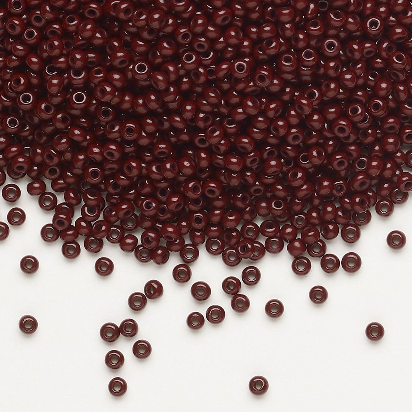 11 Seed Bead Opaque Dark Brown