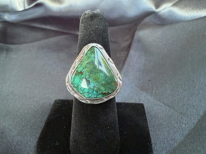Malachite/Sterling Silver Ring (Size 6 1/2)
