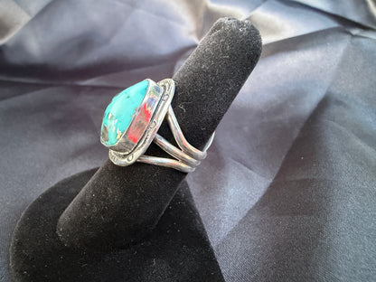 Kingman/Sterling Silver Ring (Size 7 1/4)