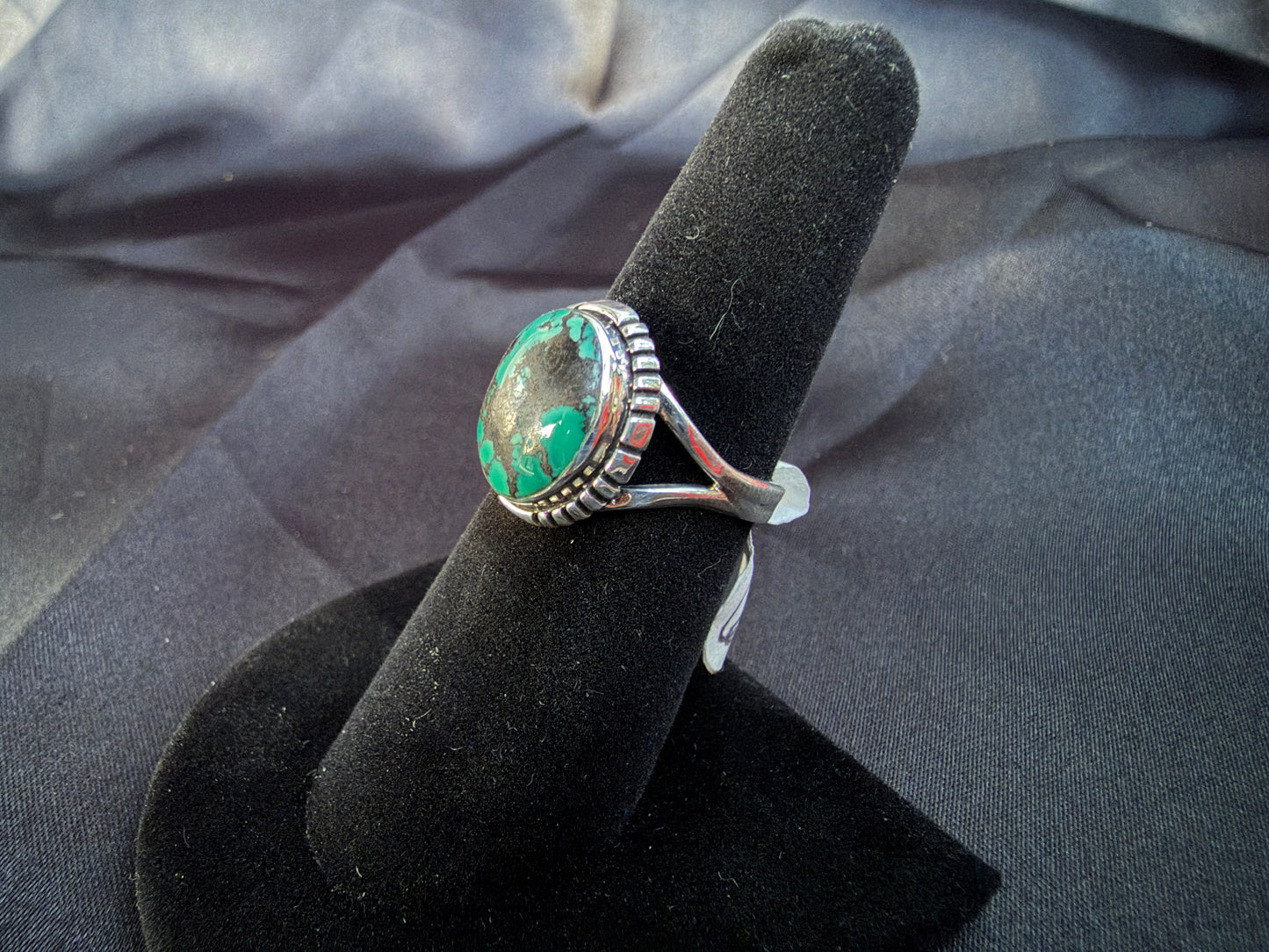 Malachite/Sterling Silver (Size 6 1/2)