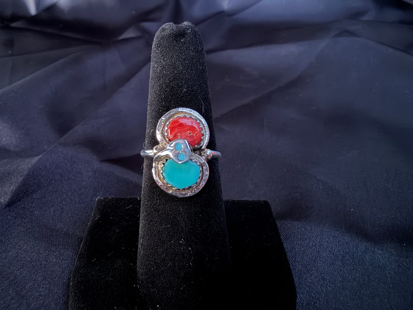 Kingman & Coral/Sterling Silver (Size 7