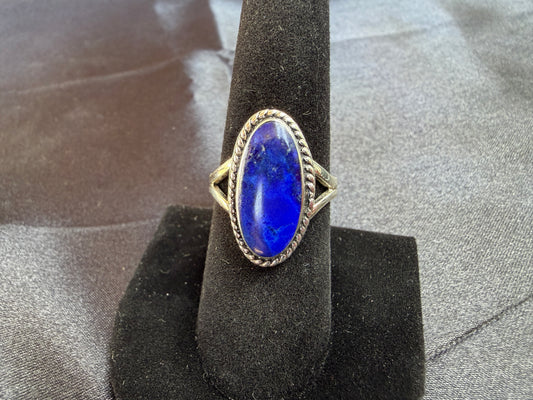 Lapis/Sterling Silver Ring (Size 7 3/4)