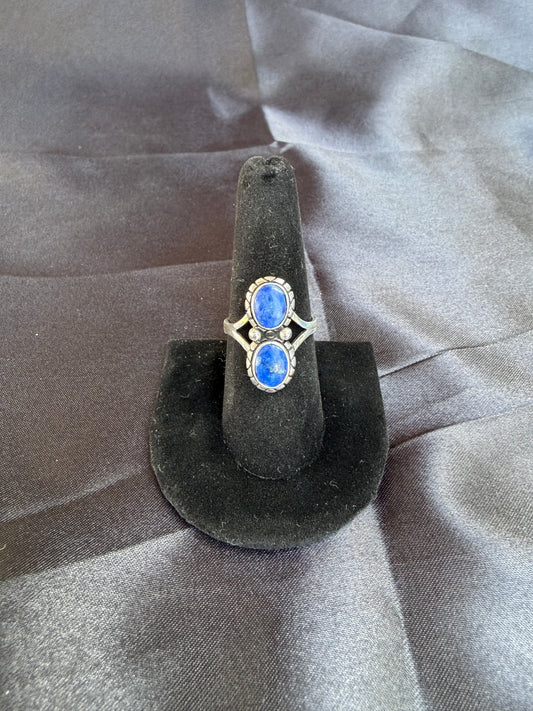 Lapis/Sterling Silver Ring (Size 8 1/2)
