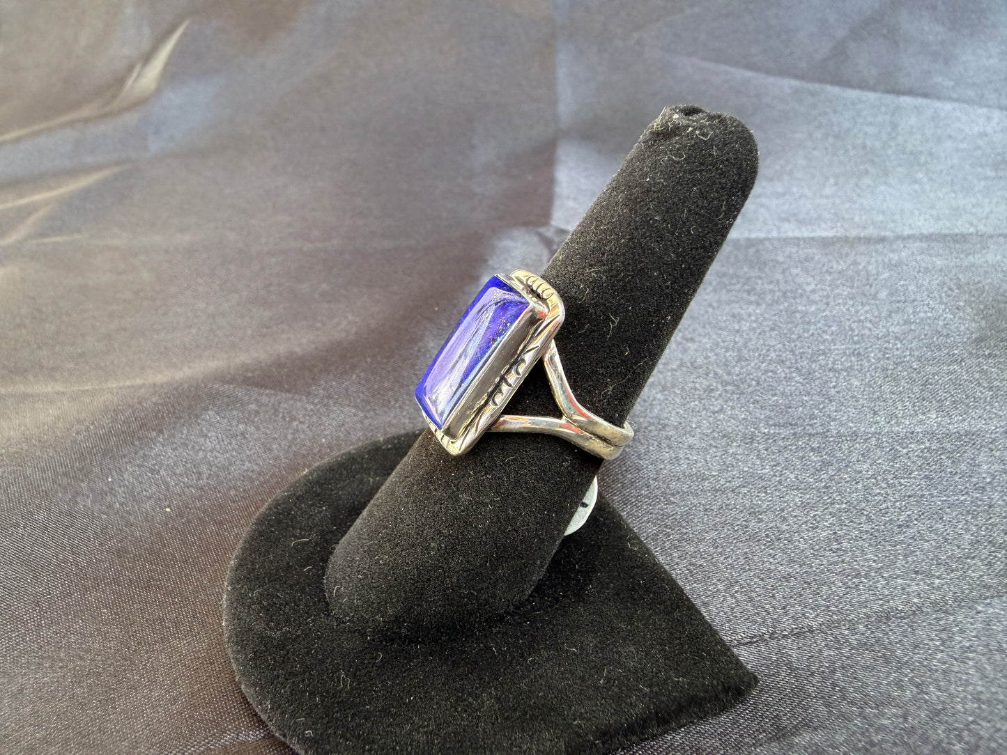 Lapis/Sterling Silver Ring (Size 7 1/2)