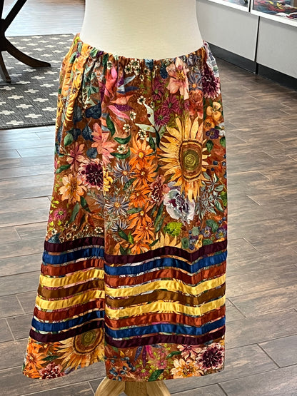 Adult Ribbon Skirt; Sunflowers