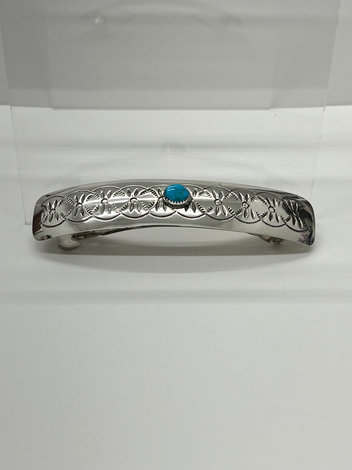Sterling Silver and Turquoise Hair Barrette