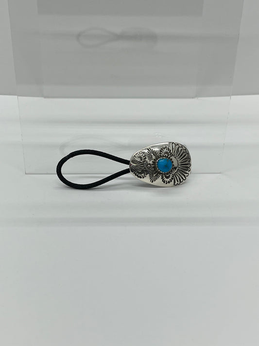 Sterling Silver and Turquoise Hair Tie
