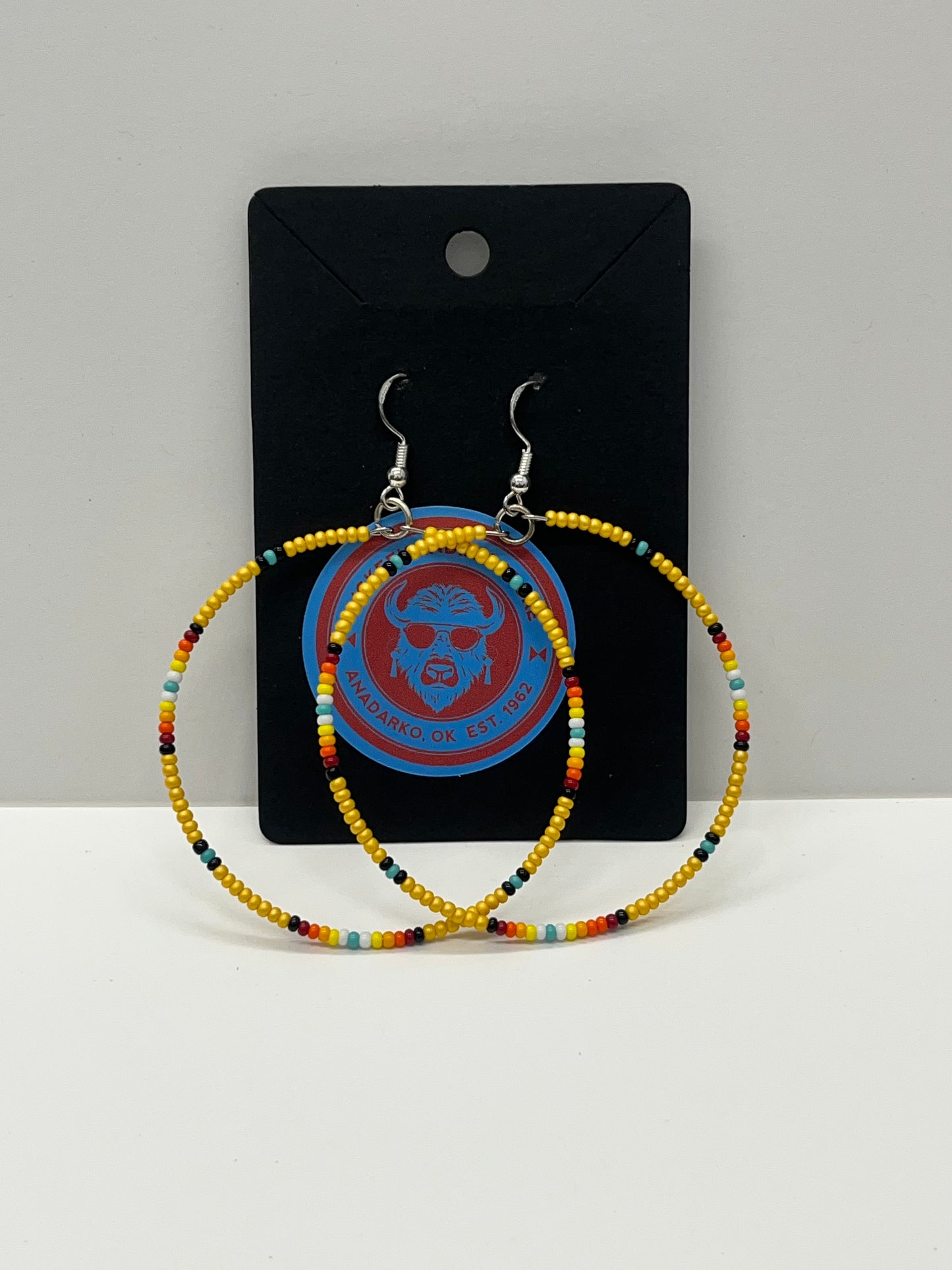 Single Hoop Beaded Earrings
