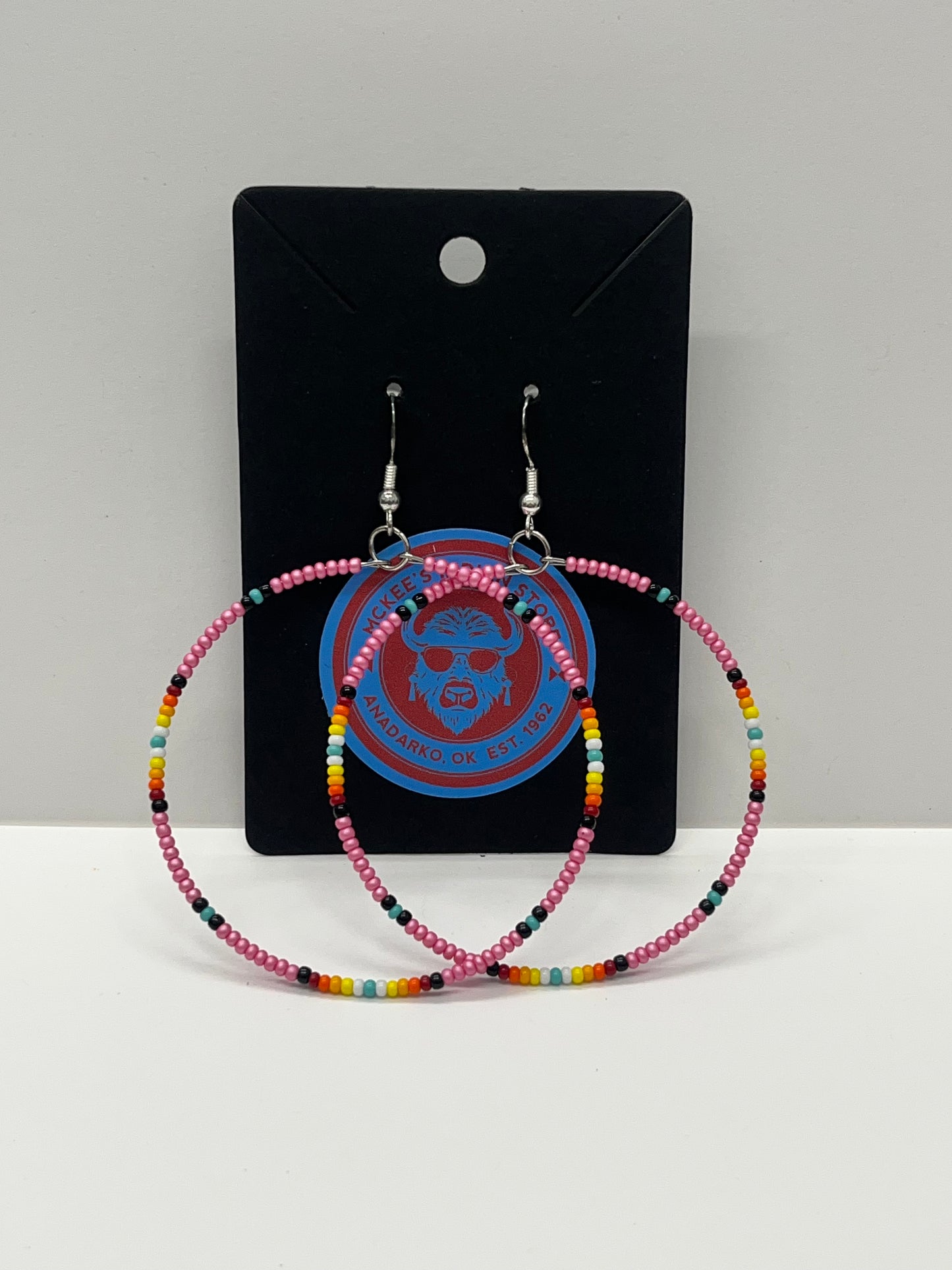 Single Hoop Beaded Earrings