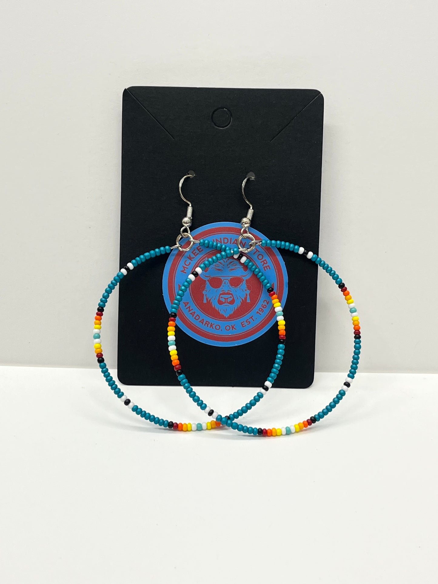 Single Hoop Beaded Earrings
