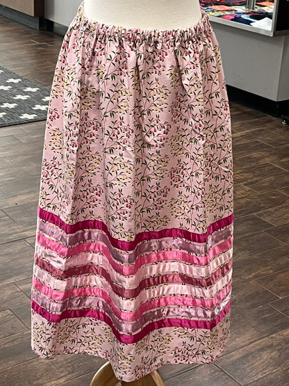 Ribbon Skirt Pale Pink with Pink Ribbons