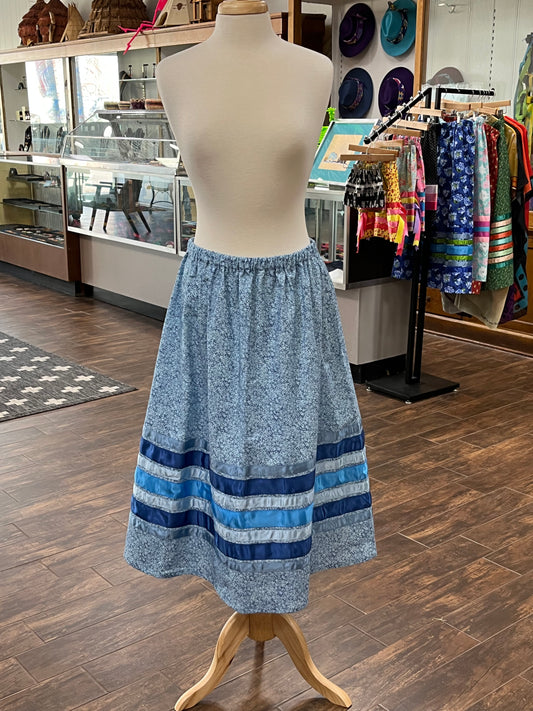 Women’s Ribbon Skirt; Light Blue 34” waist