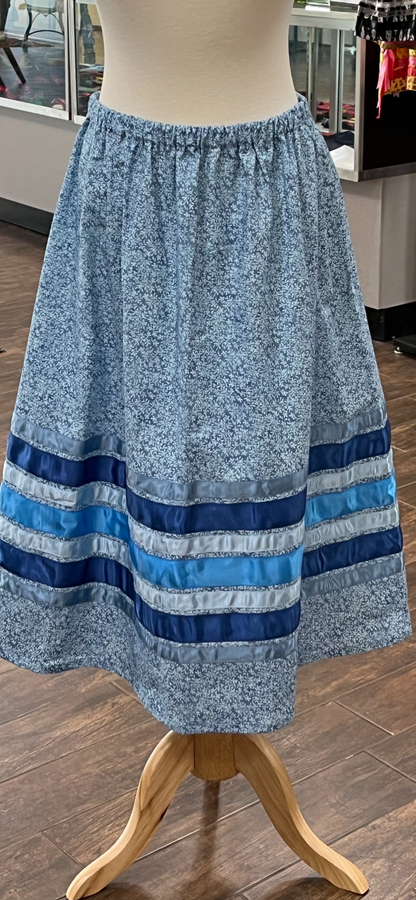 Women’s Ribbon Skirt; Light Blue 34” waist