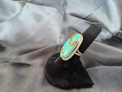 Turquoise Ring / Sterling Silver (Size 7 1/2)