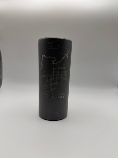 Anadarko / Binger / Gracemont Town Map - Travel Tumbler -16 oz