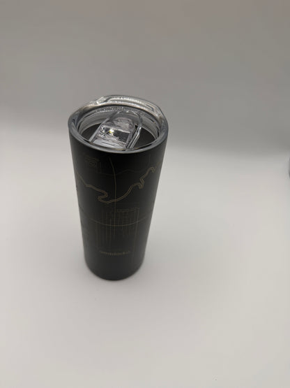 Anadarko / Binger / Gracemont Town Map - Travel Tumbler -16 oz