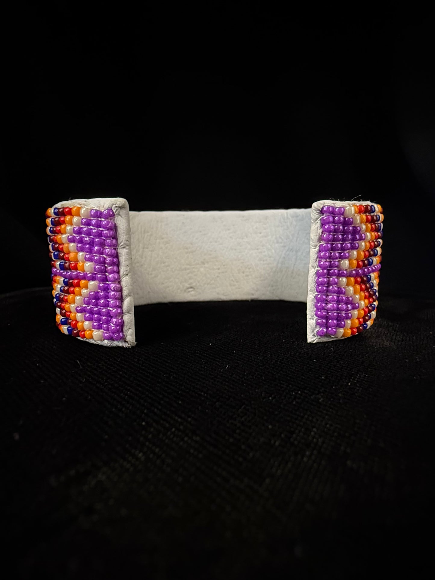 Beaded Cuff Bracelet - Purple