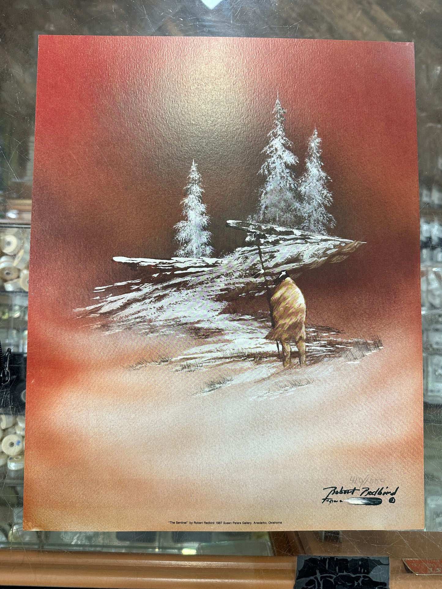 Framed "The Sentinel" - Robert Red Bird