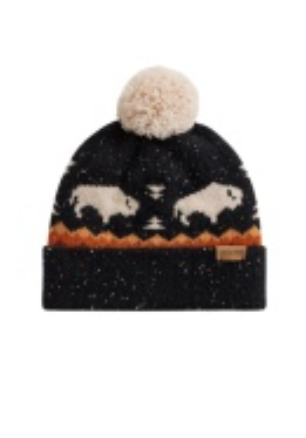 Pendleton Hat with Pom Pom; Buffalo