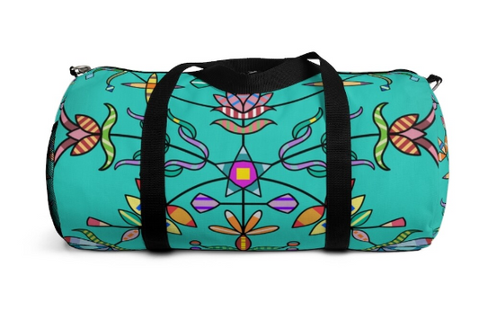 Duffel Bag: Turquoise Floral