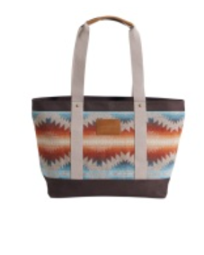 Pendleton Zip Tote; Sunset Pass Brown