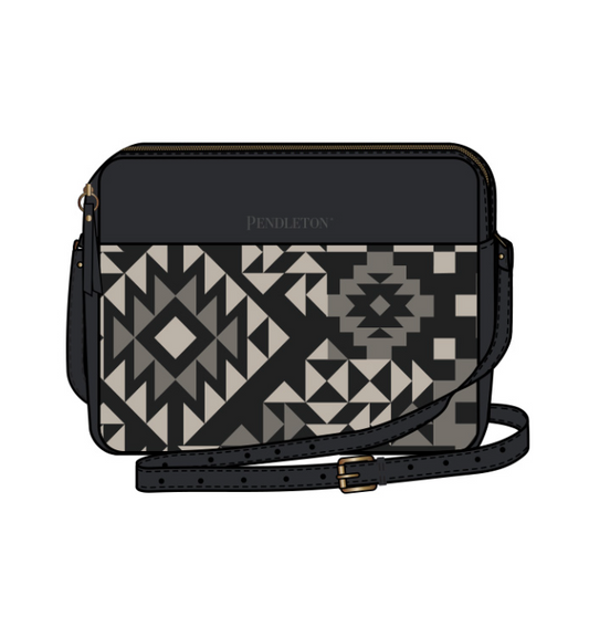 Pendelton Midi Crossbody; Blue Ridge Black