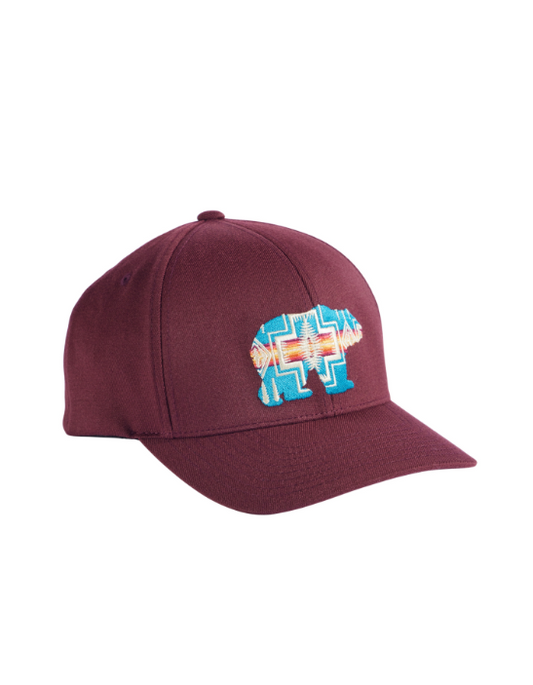 Pendleton Embroidered Hat; Bear/Maroon