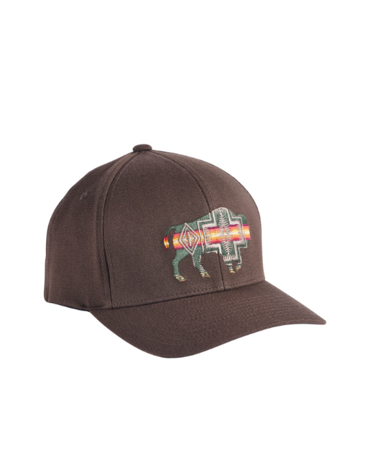 Pendleton Embroidered Hat; Bison/Dark Brown