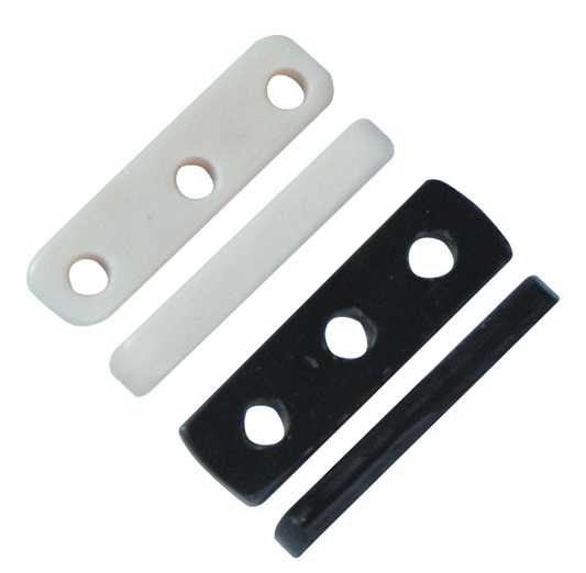 White Bone 3 Hole Spacer; Narrow