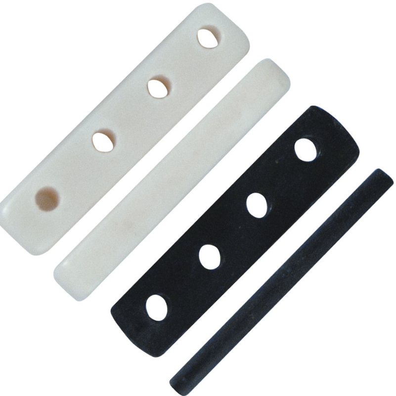 White Bone 4 Hole Spacer; Narrow