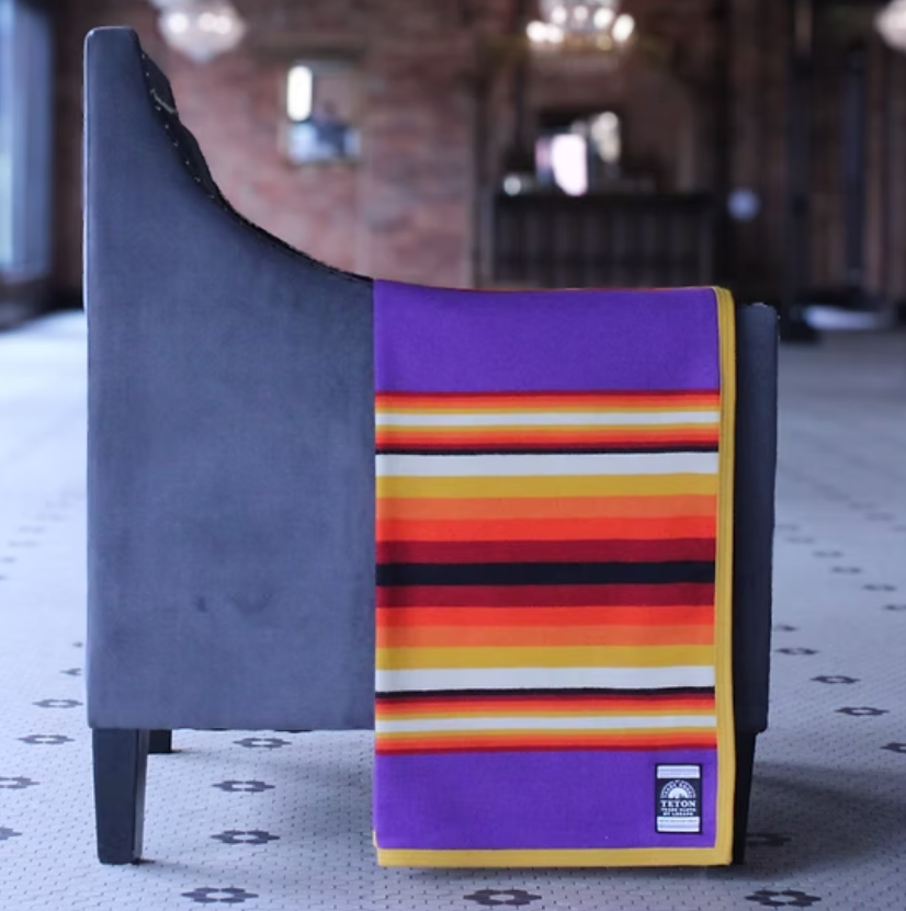 Teton Serape Blanket; Fire Purple