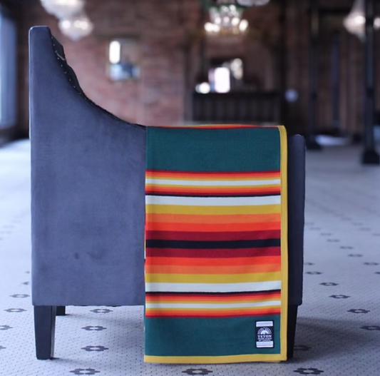 Teton Serape Blanket; Fire Green