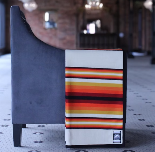 Teton Serape Blanket; Fire White