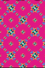 Teton Cotton Fabric; Bruce Stars; Pink (by the yard)
