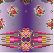 Teton Cotton Fabric; Kira Murillo; Rose, Purple Ombre (by the yard)