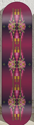 Teton Skateboard Deck; Kira Roses