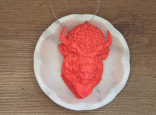 Bison Christmas Ornaments: Red