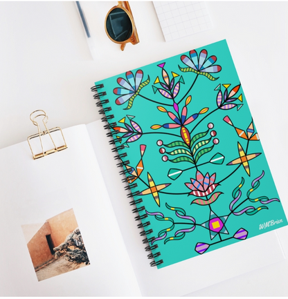 Spiral Journal; Turquoise Floral