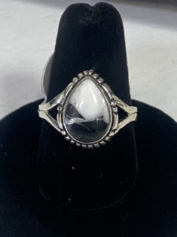 White Buffalo Turquoise & Sterling Silver Ring