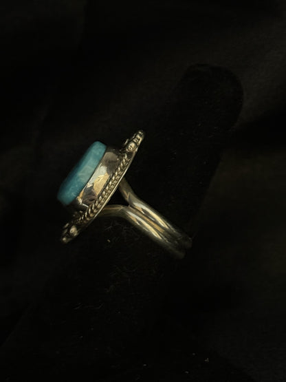 Kingman Turquoise/Sterling Silver Ring (Size 6 1/4)