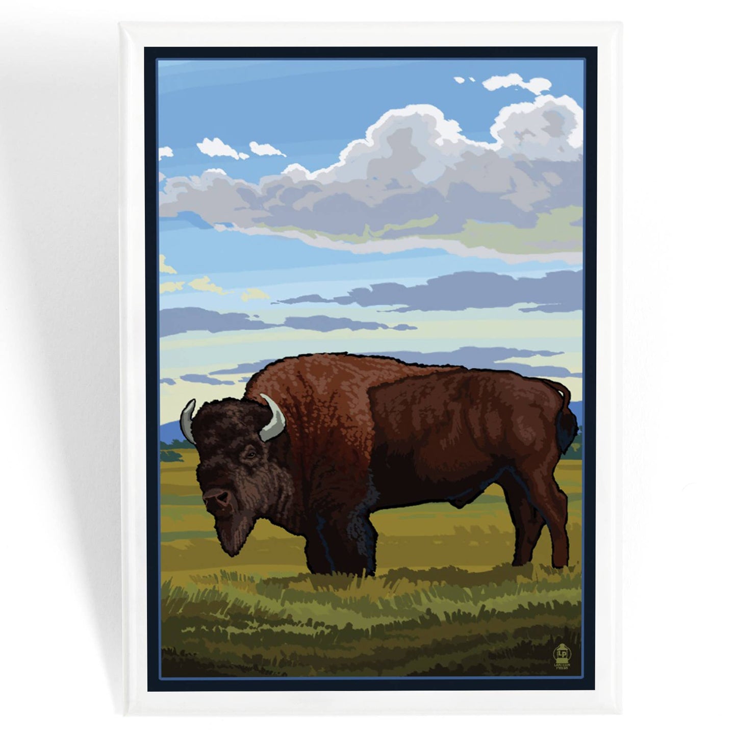 Bison in Field: Magnet