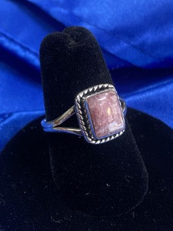 Rhodochrosite & Sterling Silver Ring
