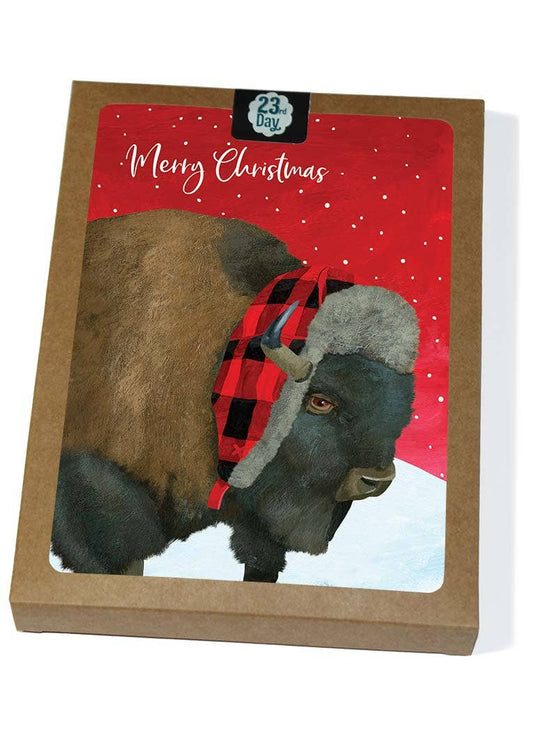 Bison Christmas Boxed